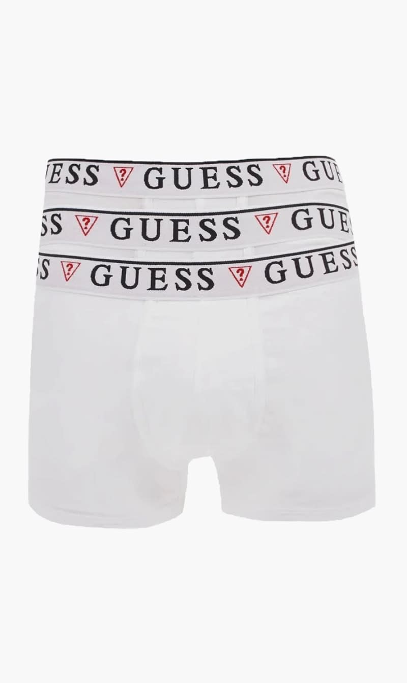

Guess White Brian Hero Boxer Trunk for Men | The Deal Outlet