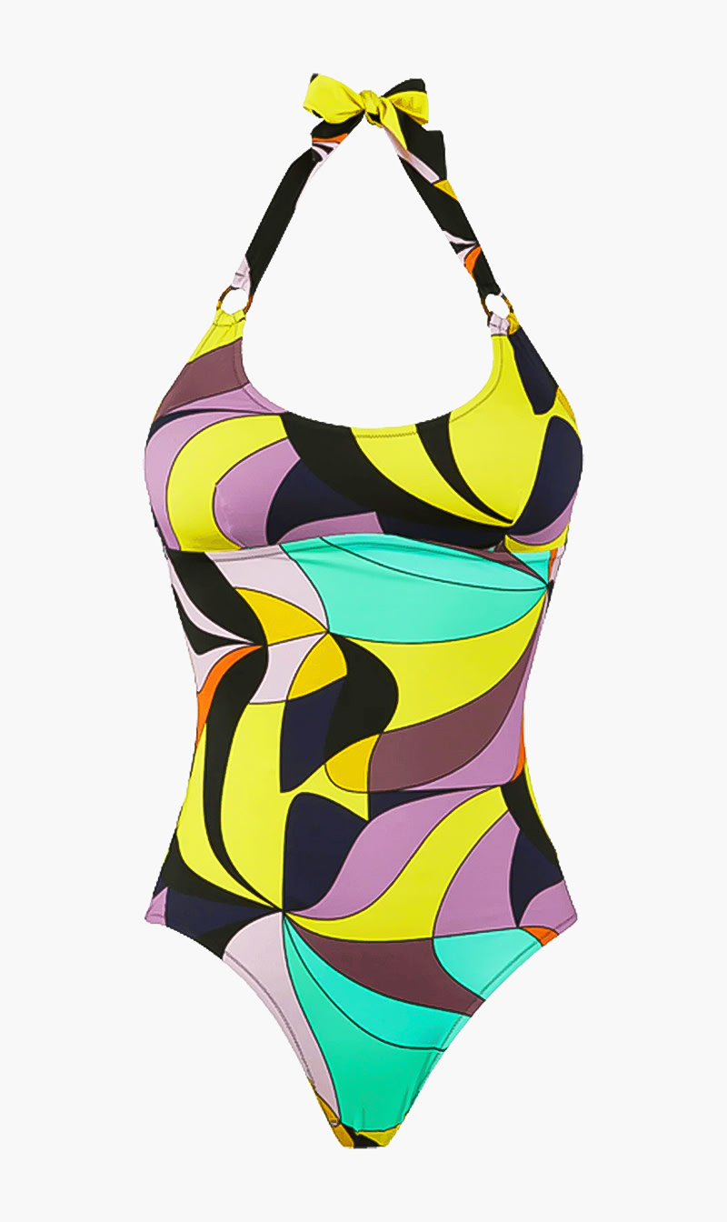 

Abstract Print Swimsuit, Multi-color