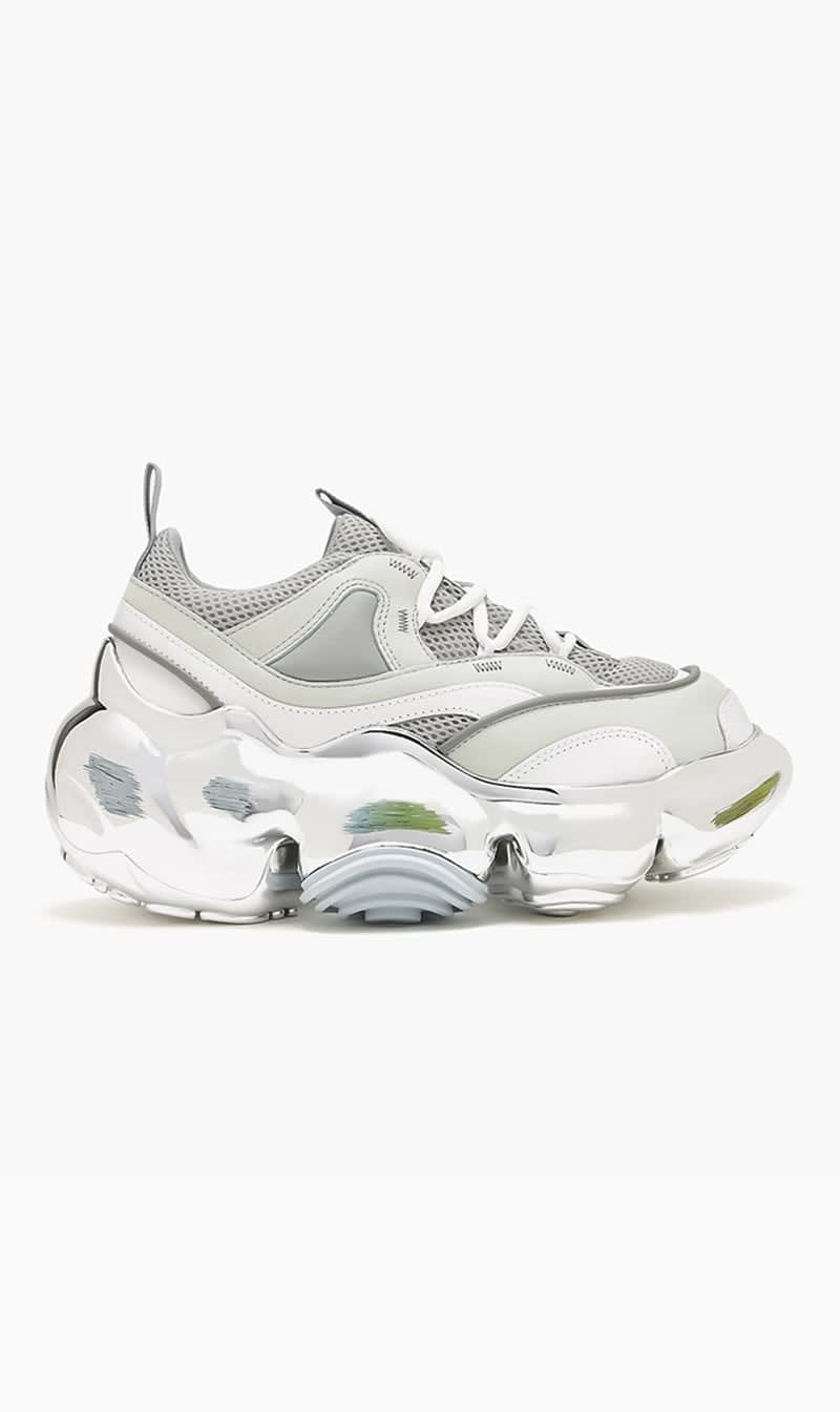 

Grounds Silver Moopie Jaw Chrome Scratch Sneakers for Women | The Deal Outlet