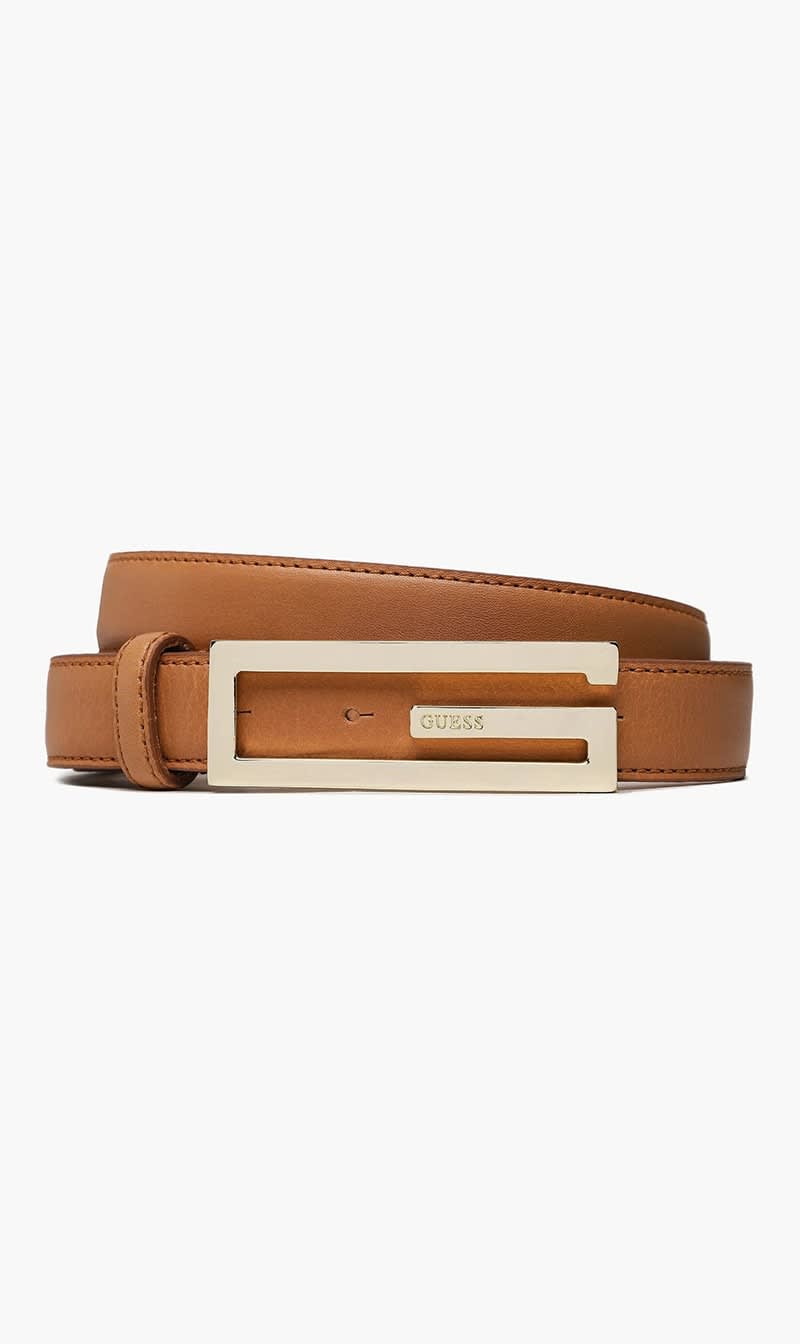 

Guess Brown Logo Buckle Belt for Women | The Deal Outlet