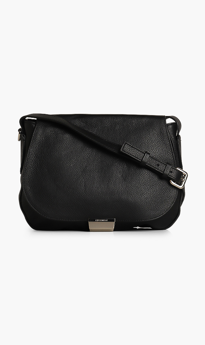 

COCCINELLE Flap Grain Leather Crossbody Bag