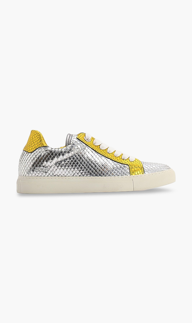 

Zadig & Voltaire Keith Snake Skin Leather Sneakers