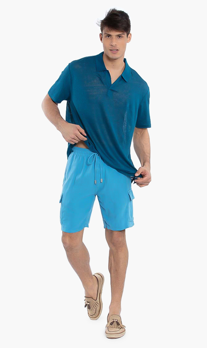 

Vilebrequin Blue Solid Shorts for Men | The Deal Outlet