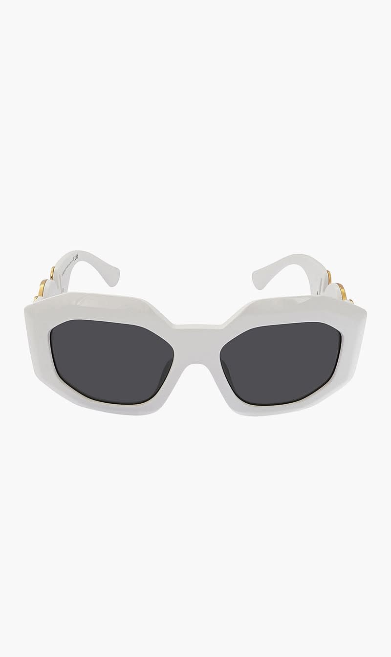 Versace White Irregular Sunglasses for Women