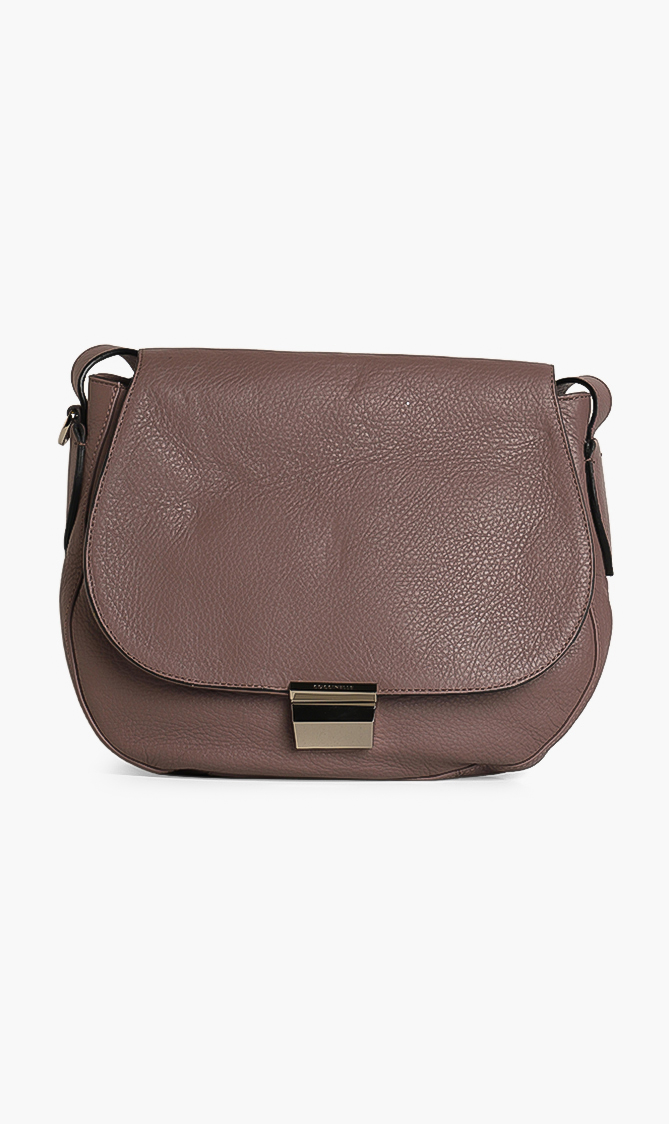 

COCCINELLE Flap Grain Leather Crossbody Bag