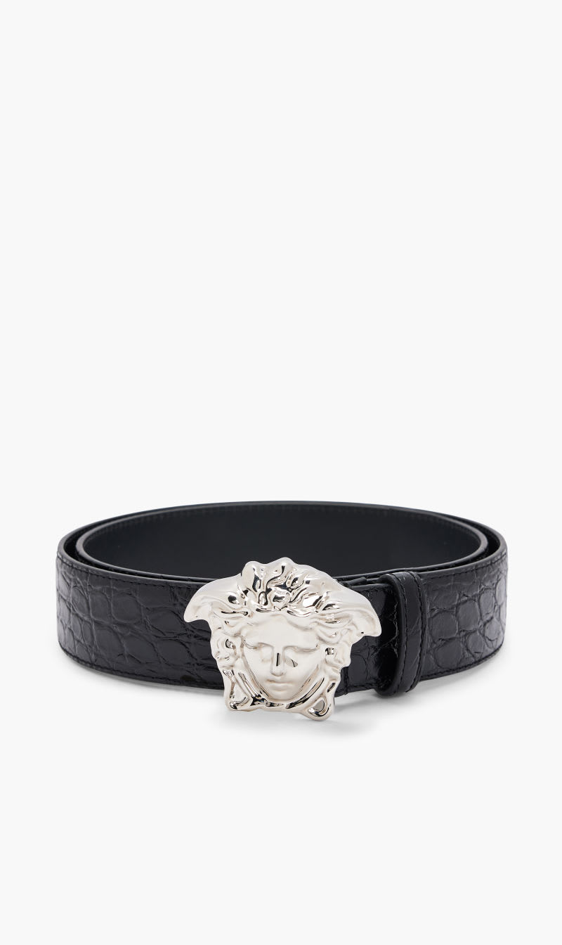 

Versace Black Belt H.40 Calf Embossing Croco for Men | The Deal Outlet