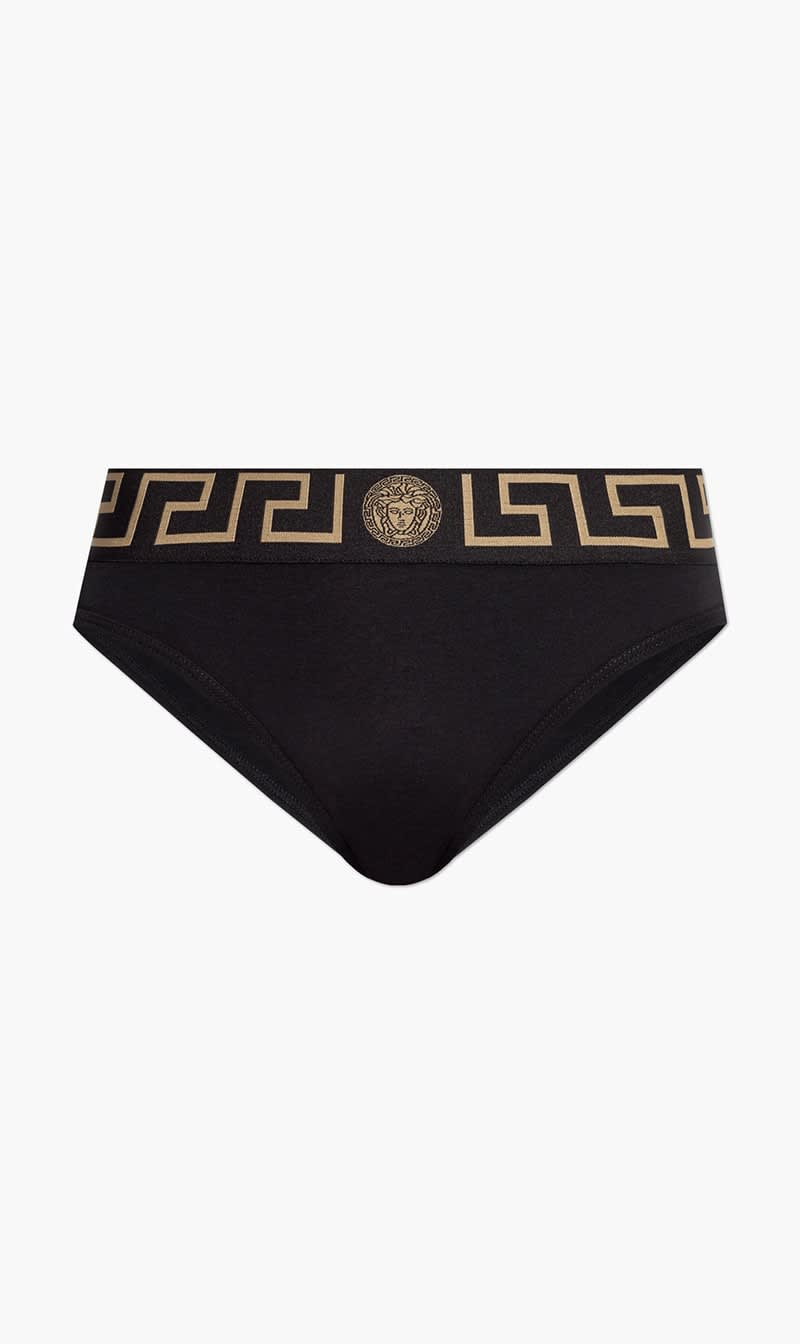 

Versace Black Cotton Briefs for Women | The Deal Outlet