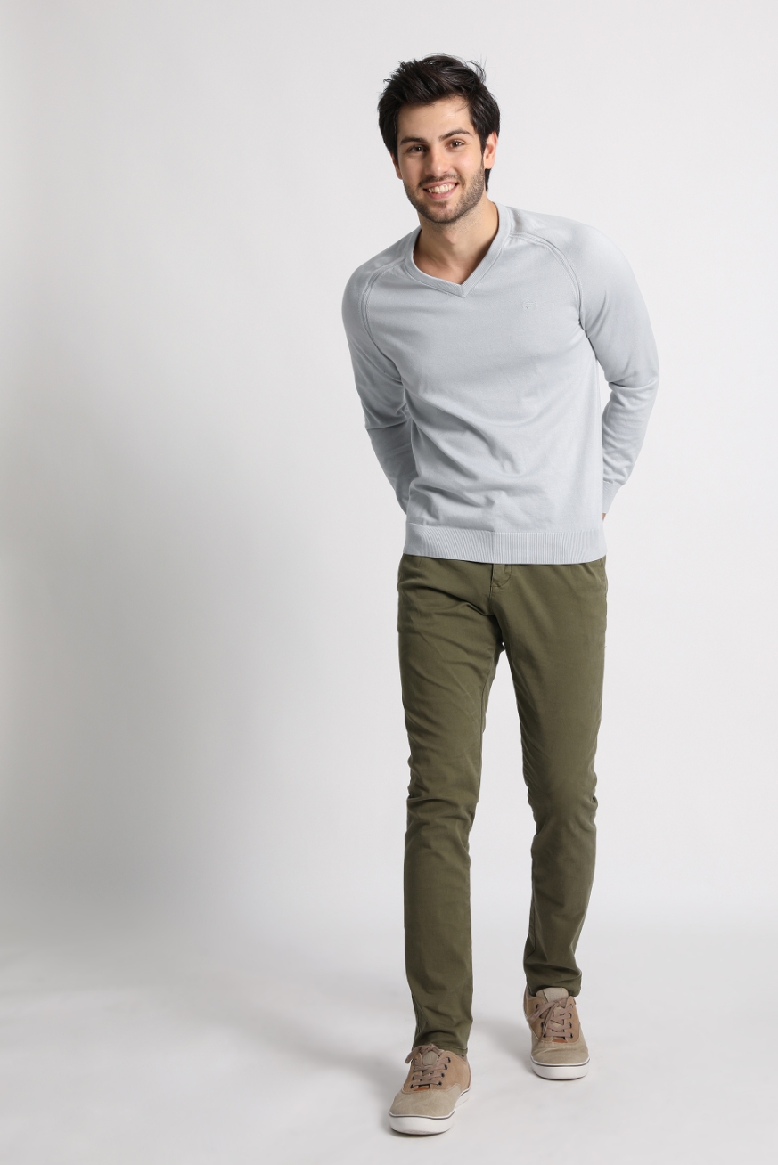 

Lacoste Casual V-neck Silk Jersey Blend Sweater