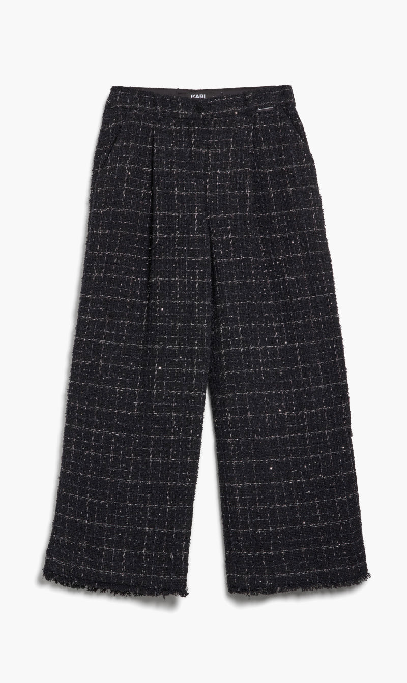 

Karl Lagerfeld Black Boucle Pants for Women | The Deal Outlet
