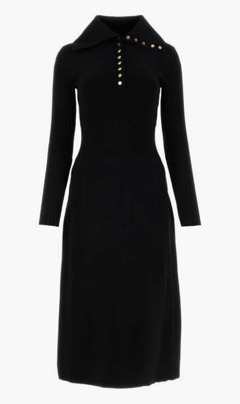 

Tory Burch Black Polo Sweater Dress for Women | The Deal Outlet