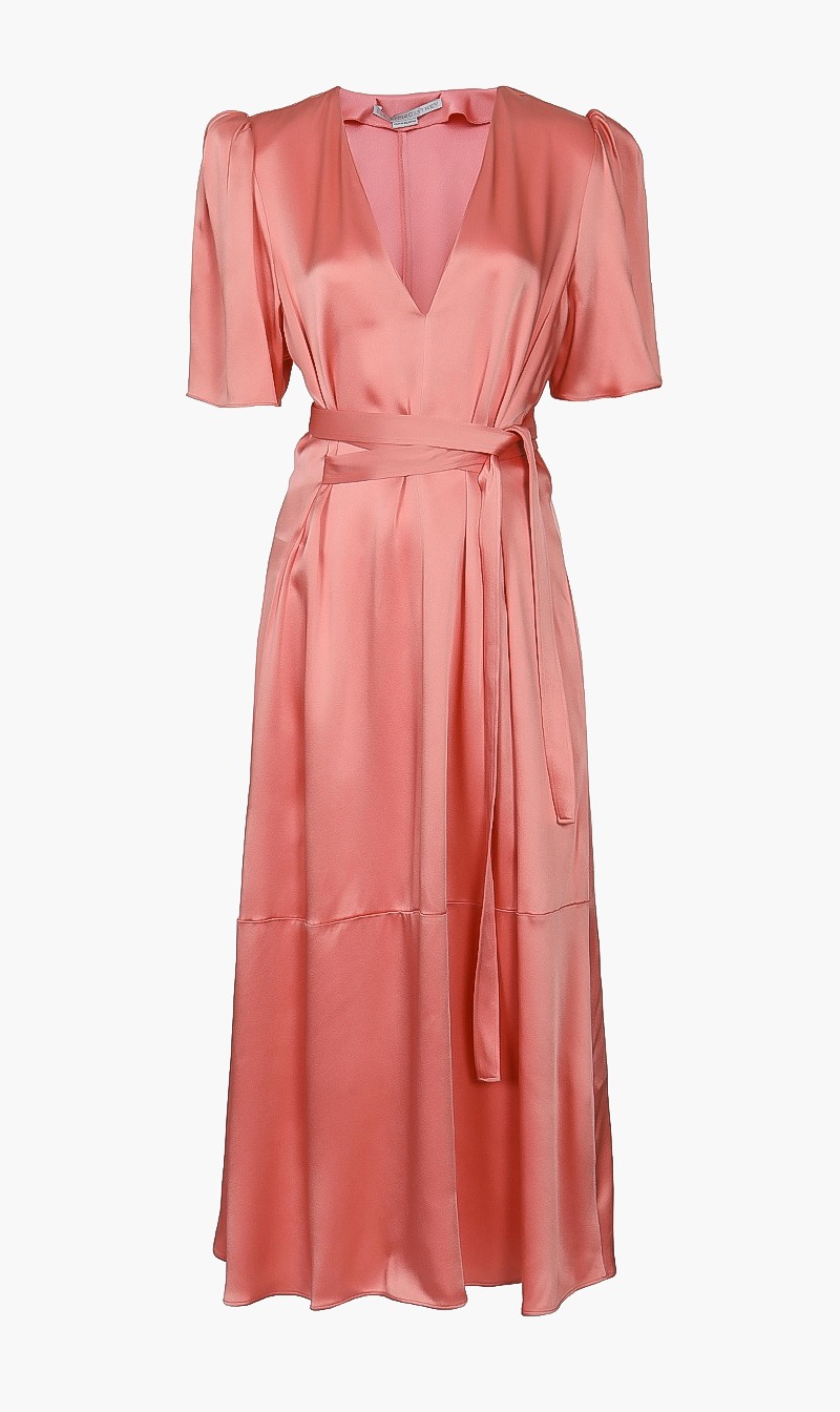 

Stella Mc Cartney Pink Bell Sleeves Long Dress for Women | The Deal Outlet