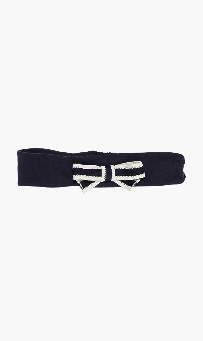 

Petit Bateau Blue Contrast Bow Headband for Girls | The Deal Outlet