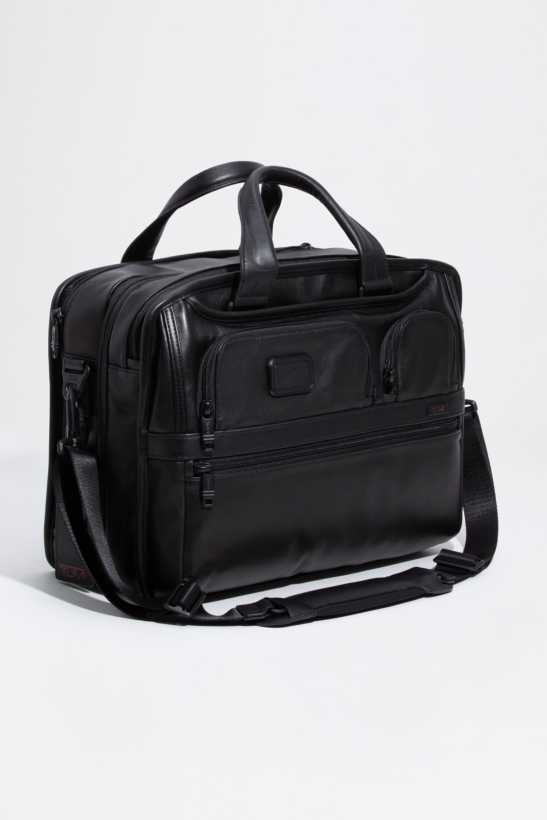 

Tumi Alpha Expandable Organizer Laptop Leather Briefcase