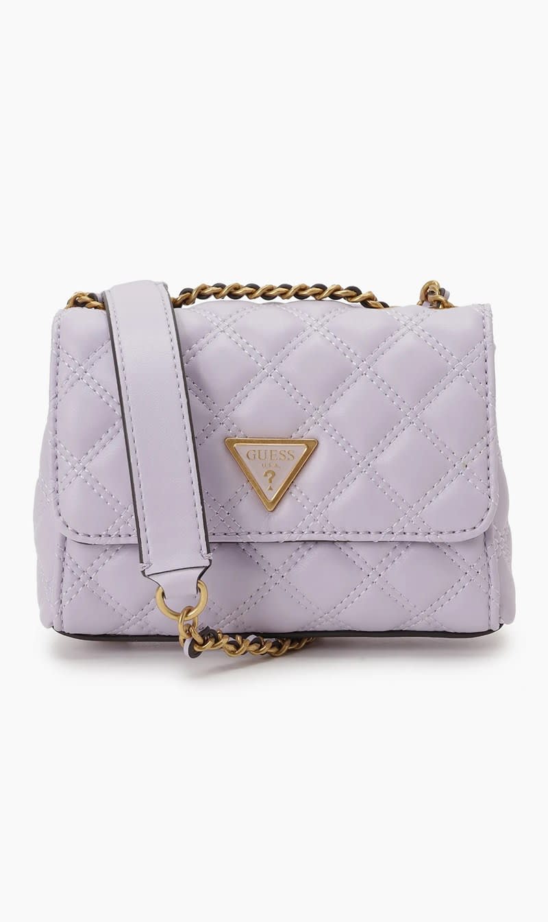 

Guess Purple Giully Mini 2 Convertible Flap Bag for Women | The Deal Outlet