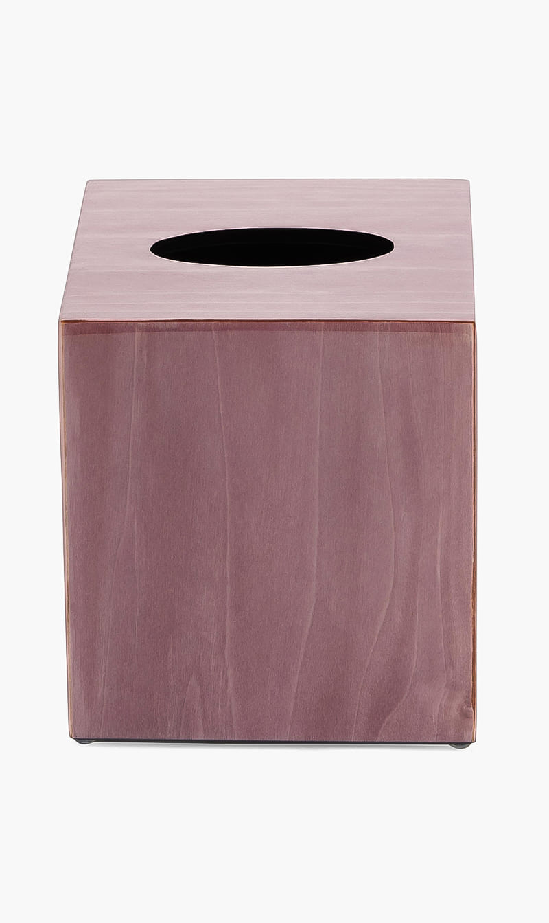

Purple Tulipwood Tissue Box Holder, Brown