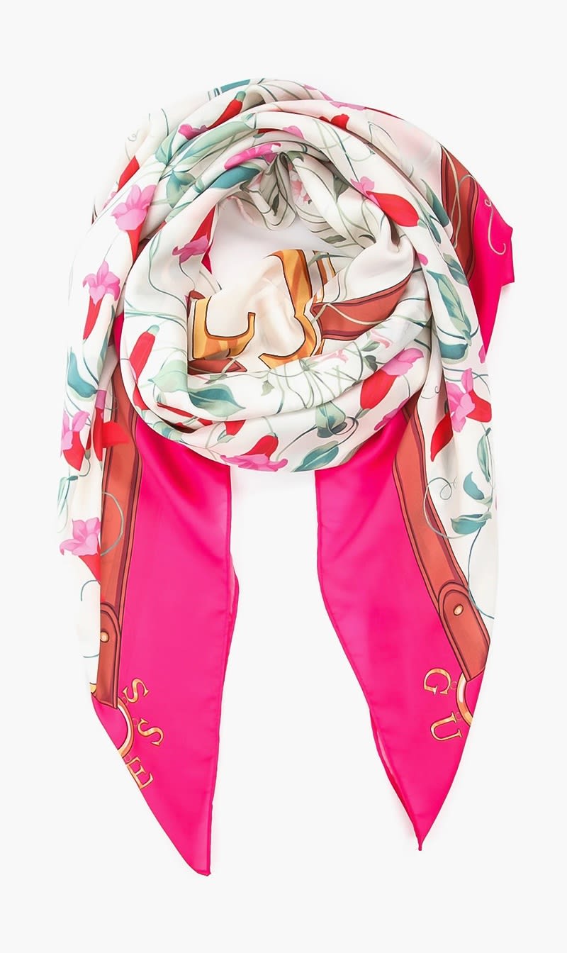 

Guess Pink Floral Print Scarf for Women | The Deal Outlet
