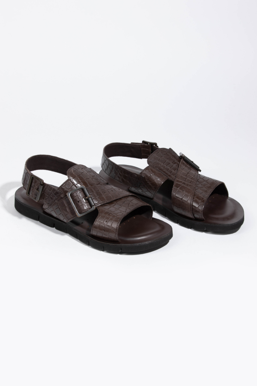 

Geox U Glenn C Croc Coffee Sandals