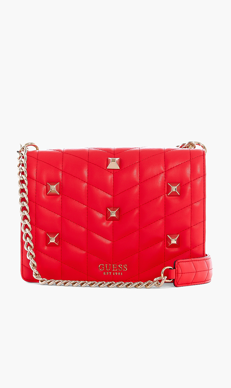 

Guess Red Brera Cross Stitch Bag for Women | The Deal Outlet