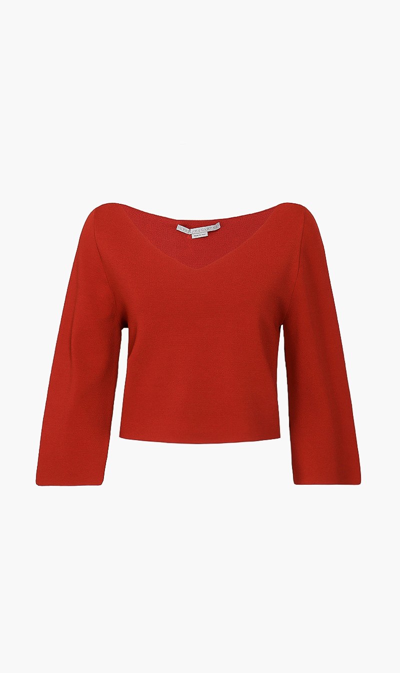 

Stella Mc Cartney Orange Compact Knit Top for Women | The Deal Outlet