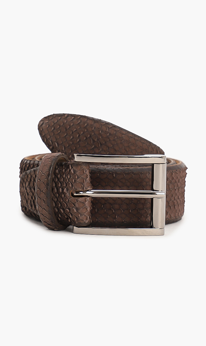 

Pal Zileri Snake Skin Leather Belt