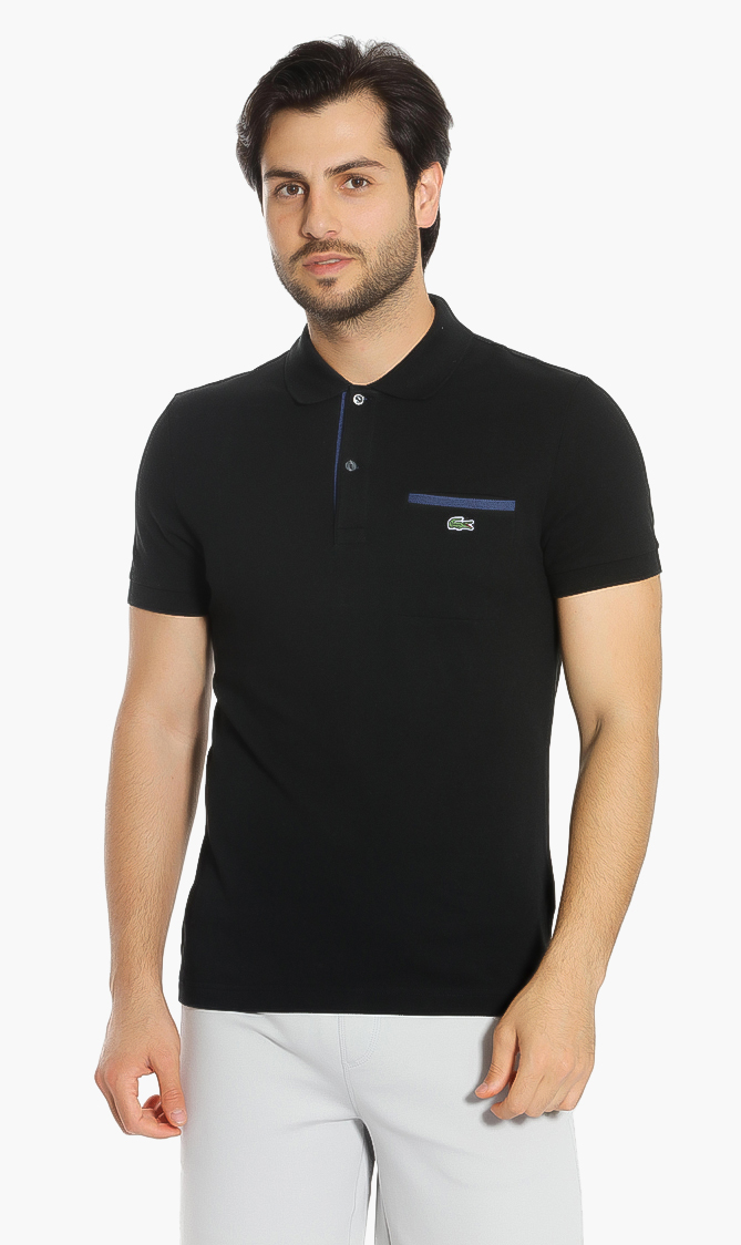 Lacoste Contrast Accents Pique Regular Fit Polo Shirt