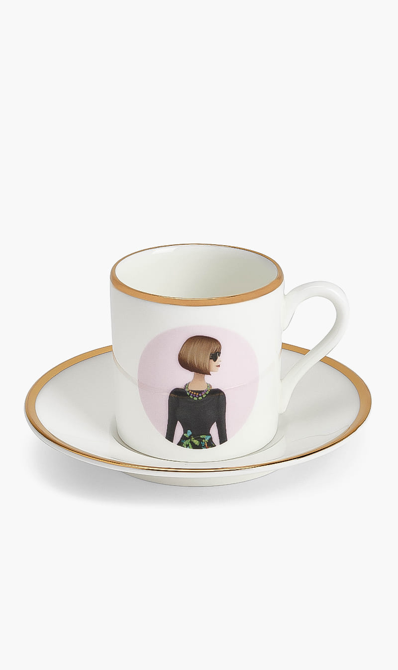 

Who Icons Pink Anna Espresso Cup & Saucer | The Deal Outlet