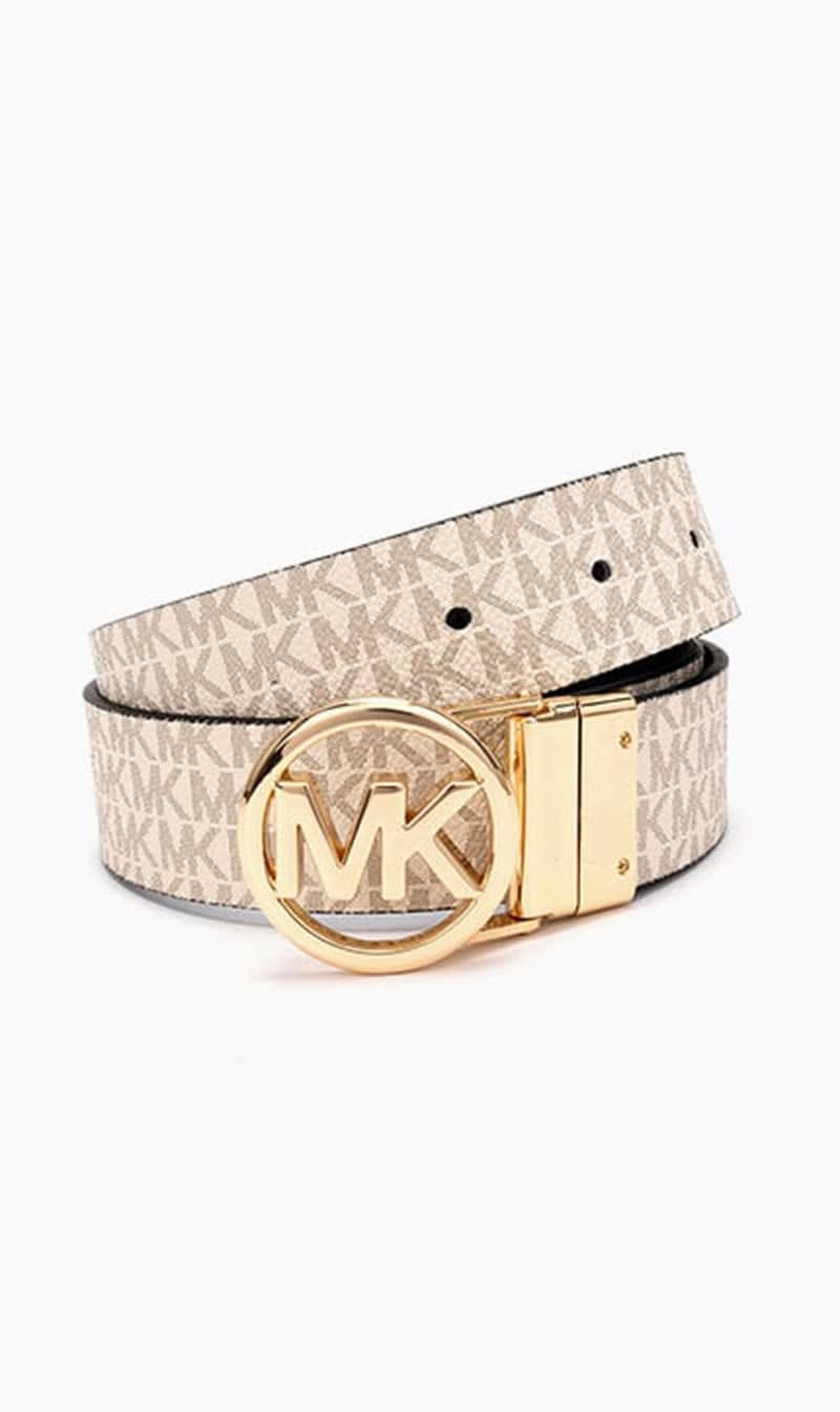 

Michael Kors Black Reversible Signature Logo Belt for Women | The Deal Outlet