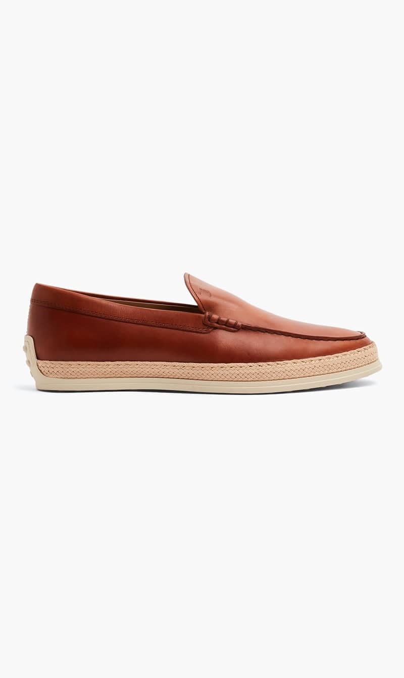 

Tod's Brown Nuova Pantofola Gomma Rafia Tv for Men | The Deal Outlet