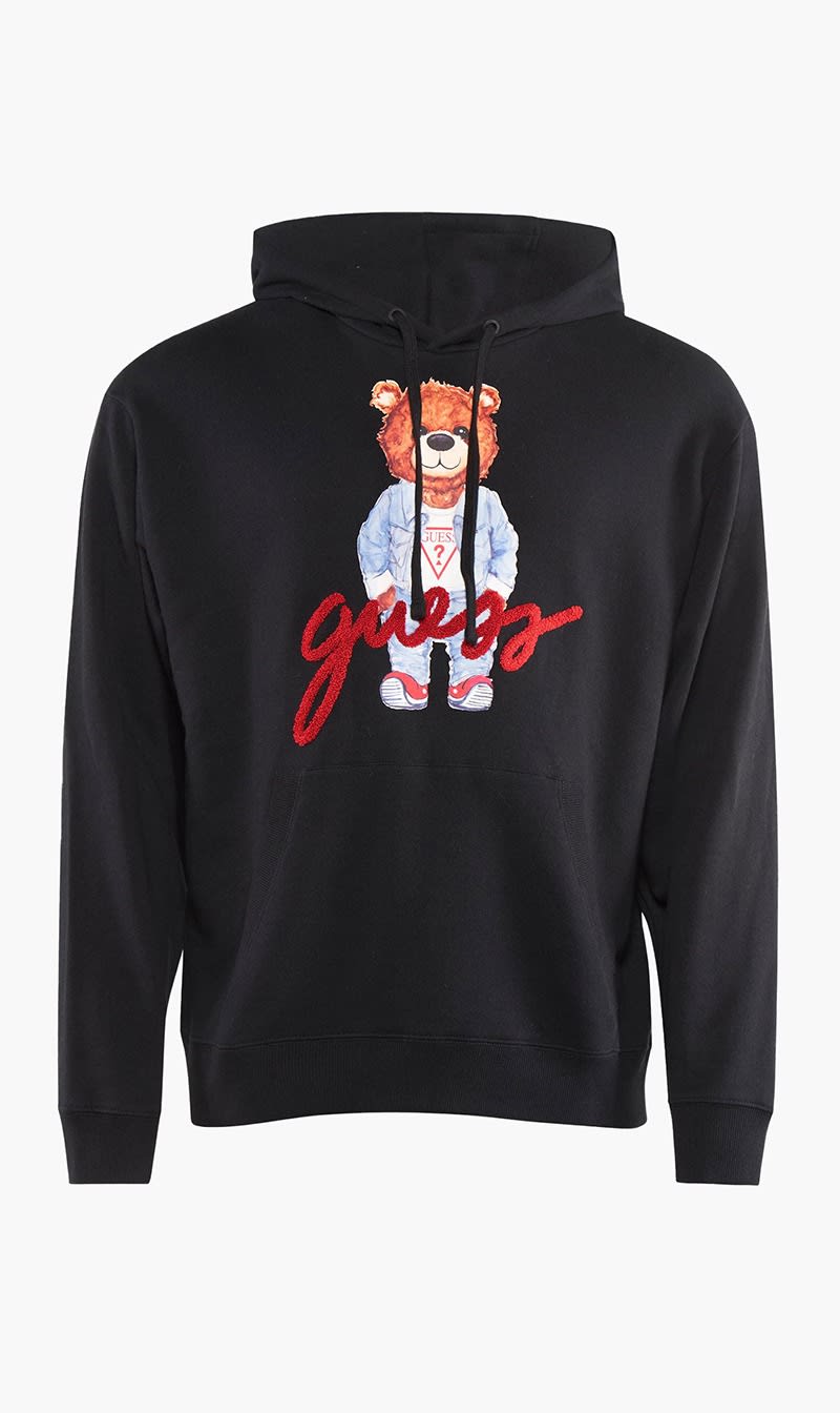 

Guess Black Teddy Bear Cotton Hoodie for Men | The Deal Outlet