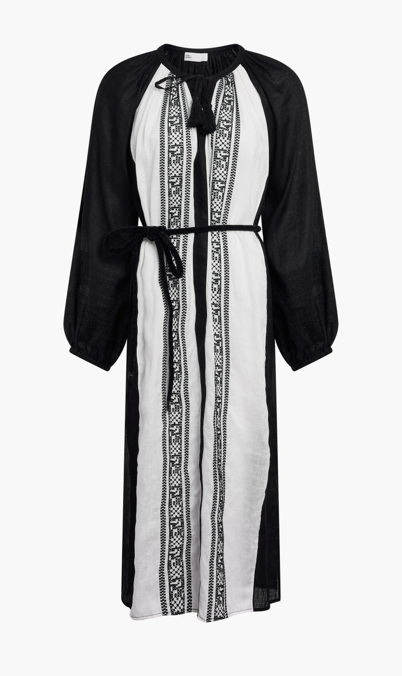 

Tory Burch Black Embroidered Caftan for Women | The Deal Outlet