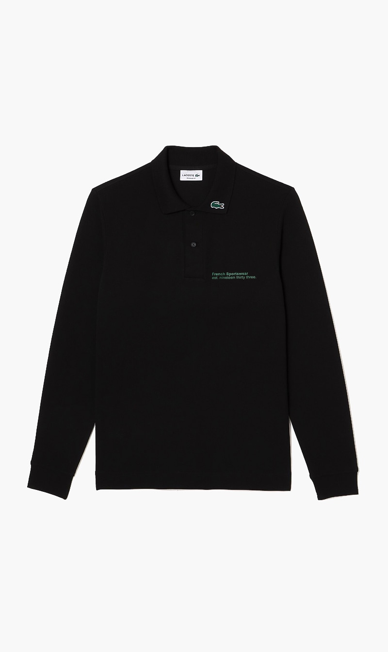 

Lacoste Black Regular Fit Long Sleeves Polo for Men | The Deal Outlet