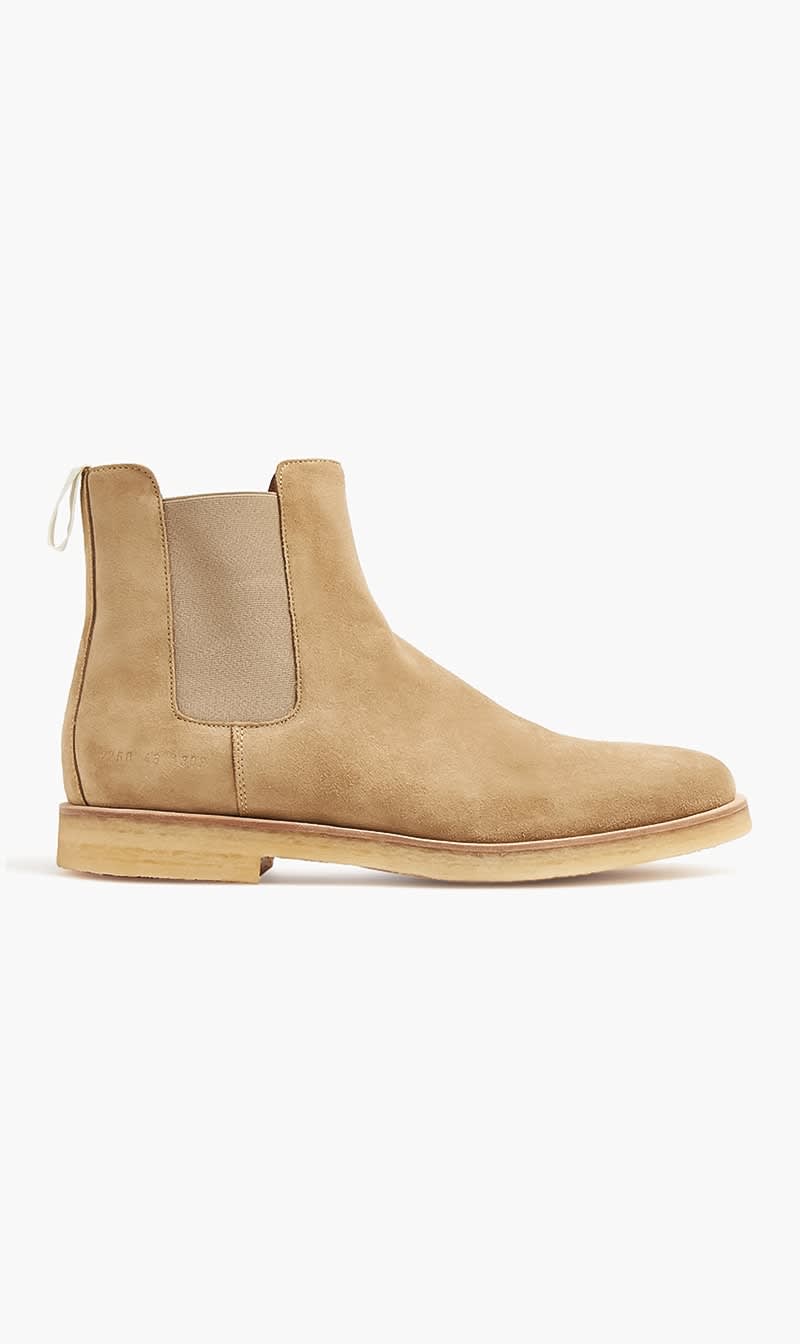 

Common Projects Beige Suede Chelsea Boots for Men | The Deal Outlet