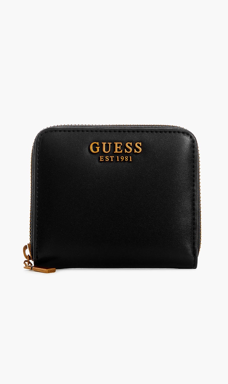 

Guess Black Laurel Small Zip Around Purse for Women | The Deal Outlet
