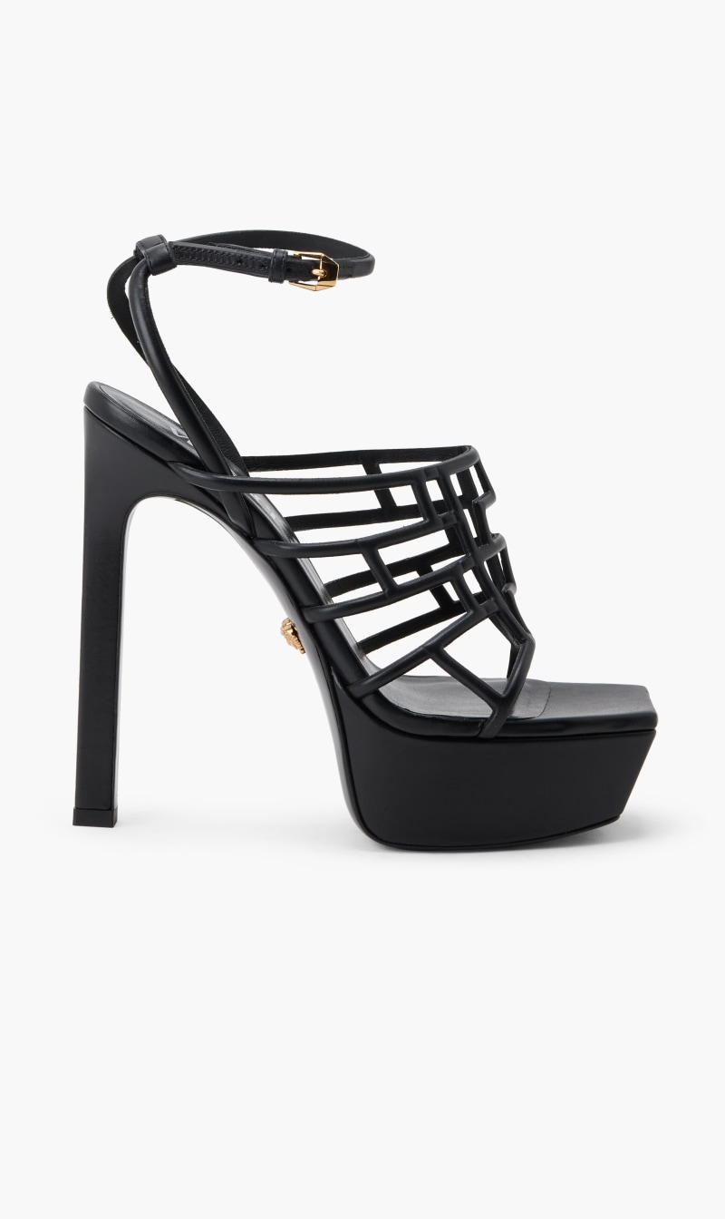 

Versace Black Sandal T140 Calf Leather for Women | The Deal Outlet