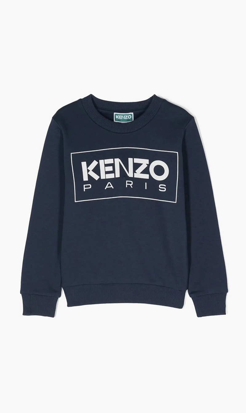 

Kenzo Blue Logo Print Cotton Sweatshirt for Boys | The Deal Outlet