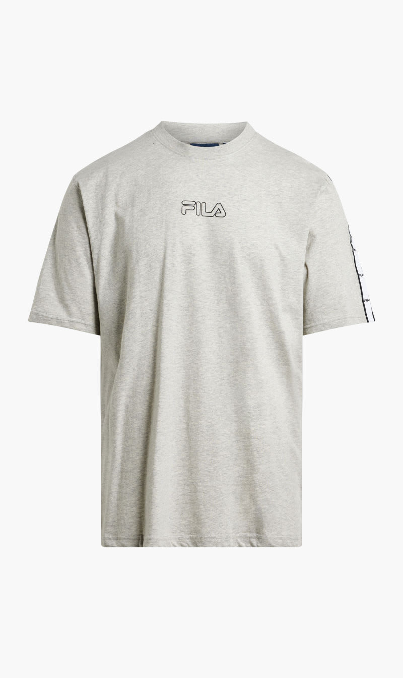 

Fila Grey Tape Tee High Build Print for Men | The Deal Outlet