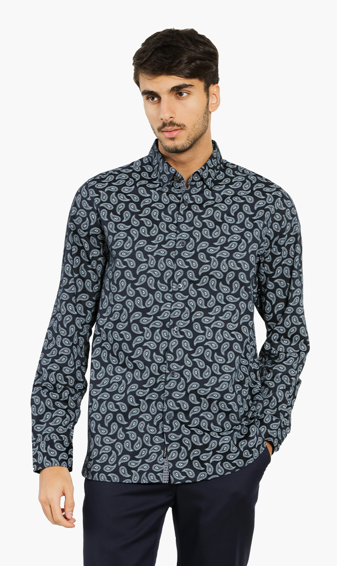 

Ted Baker Paisley Print Long Sleeves Shirt