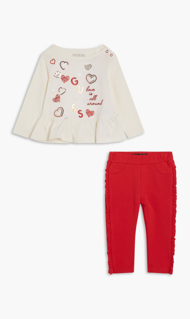 

Set Ls T-shirt+baby - Ic2 Stretch Jersey 180, White