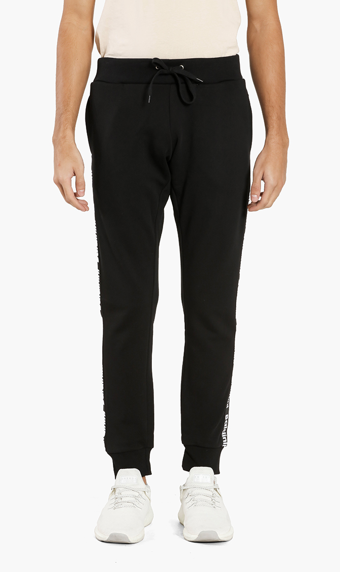 

Contrast Side Logo Tape Active Jog Pants, Black
