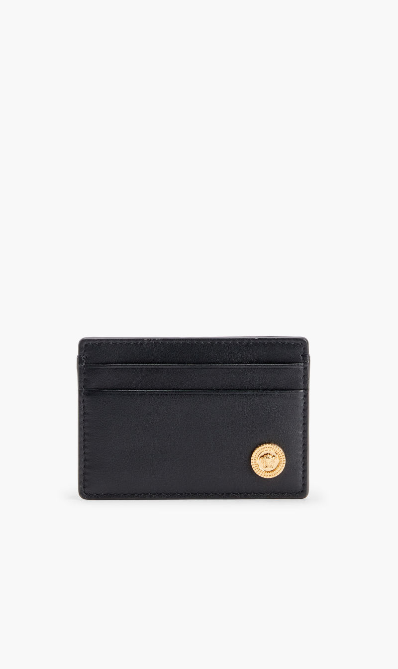 

Versace Black Card Case W/ Money Clip Vitello for Men | The Deal Outlet
