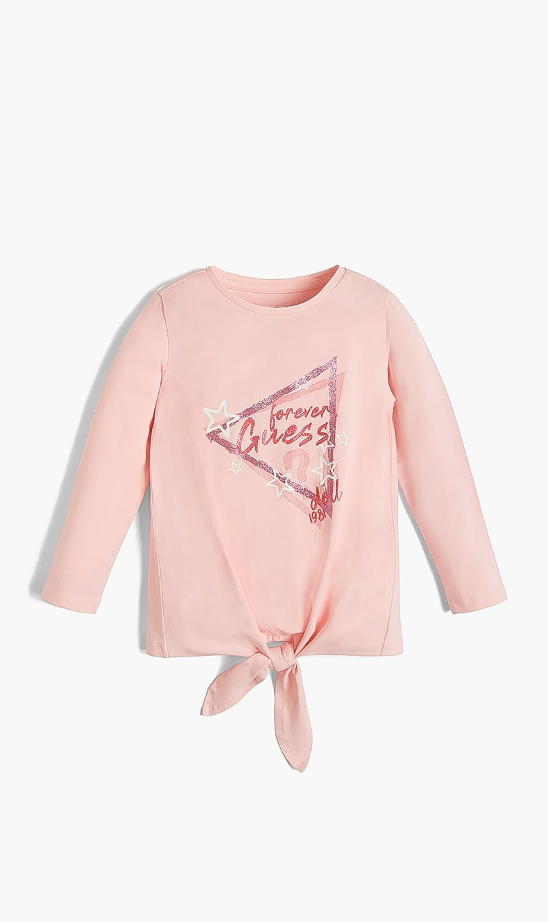

Crew Neck Logo Top, Pink