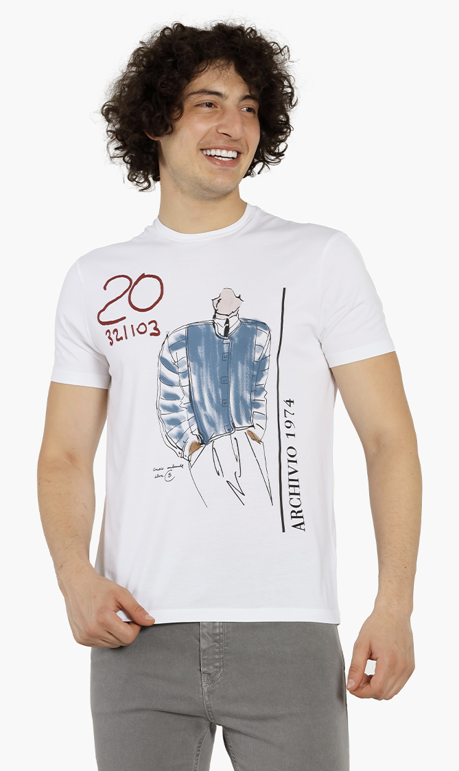Emporio Armani Printed Crew-neck T-shirt