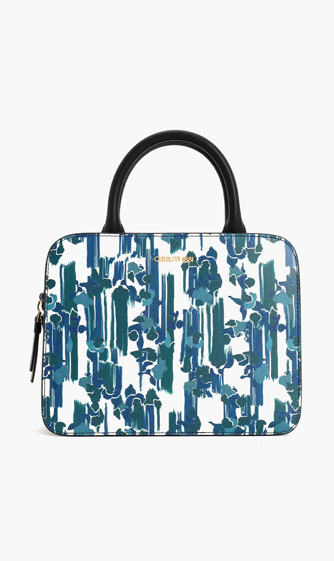 

Cerruti Printed Leather Tote Bag