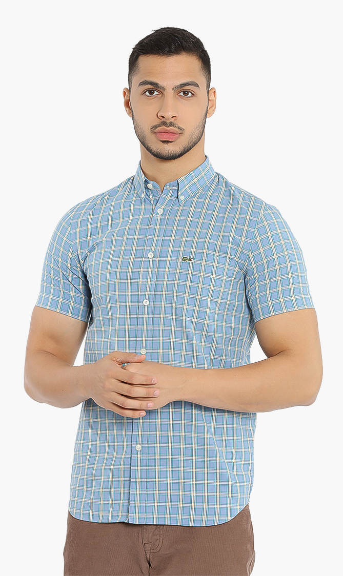 

LACOSTE Check Pattern Regular Fit Shirt