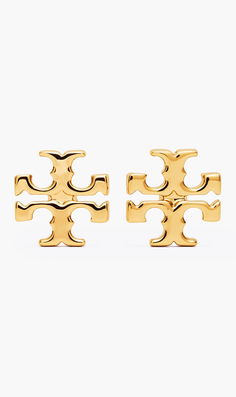 

Tory Burch Brown Logo Stud Earrings for Women | The Deal Outlet