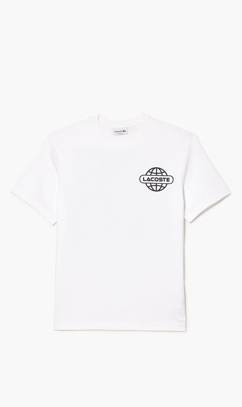 

Lacoste White Printed Heavy Cotton Jersey T-shirt for Men | The Deal Outlet