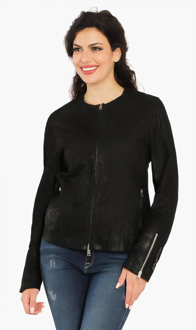 

Replay Waxed Effect Leather Jacket