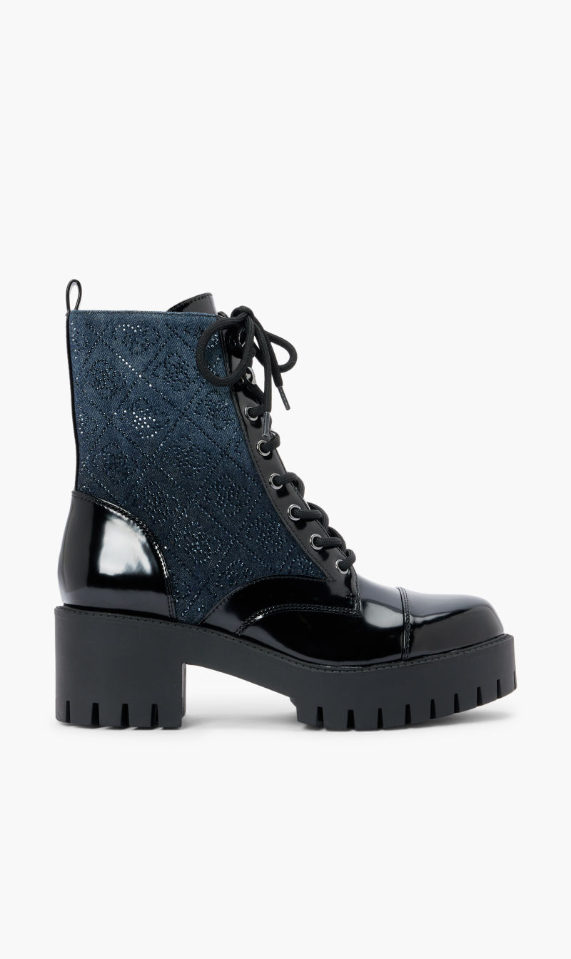 

Guess Black Waite 4g Embellished Boots for Women | The Deal Outlet