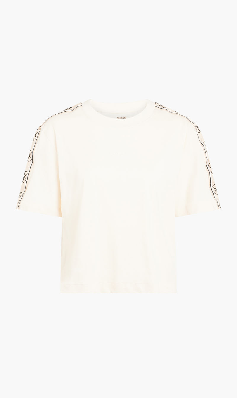

Guess Beige Britney Crop Tee for Women | The Deal Outlet