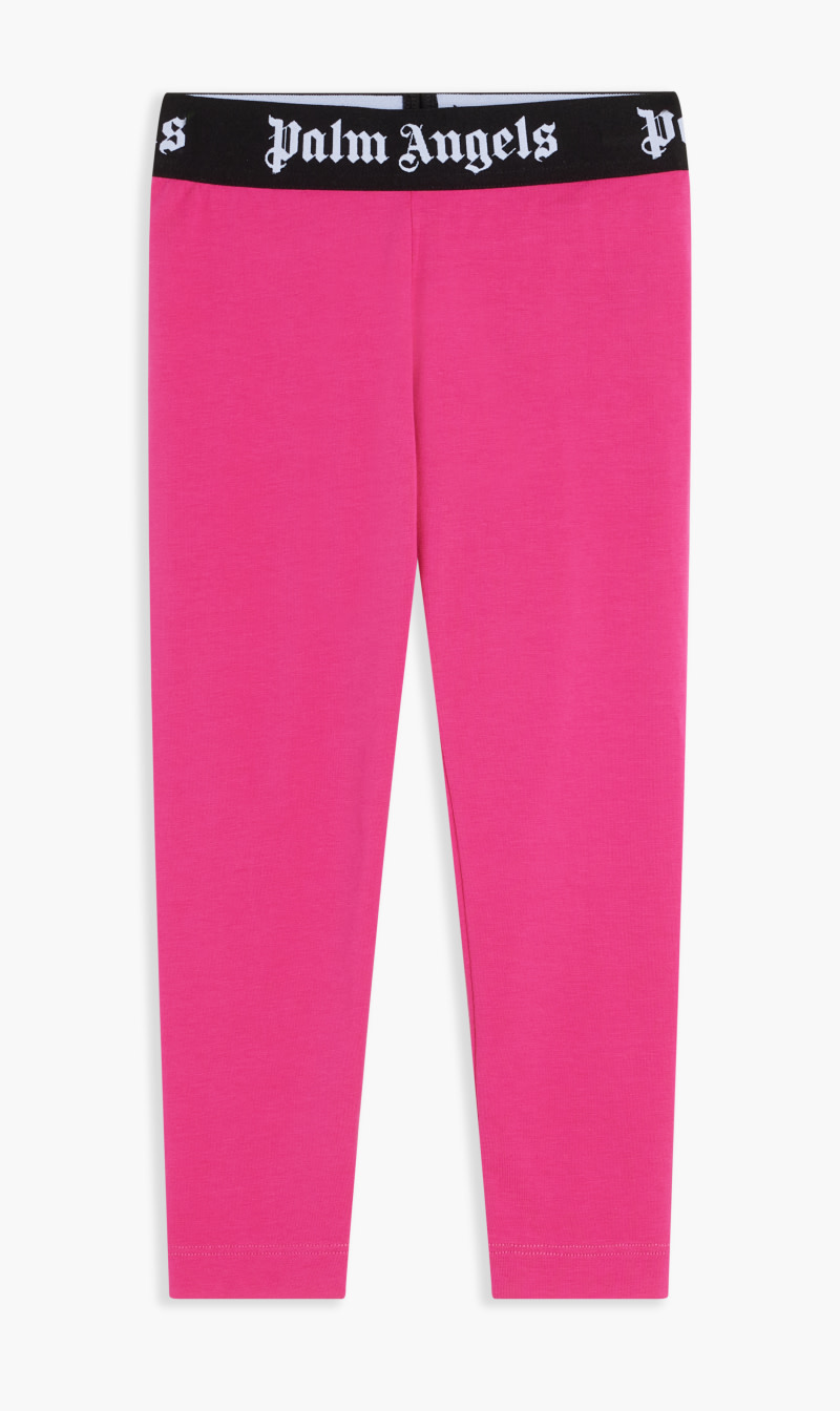 

Palm Angels Pink Waistband Logo Leggings Fuchsia Black for Kids | The Deal Outlet